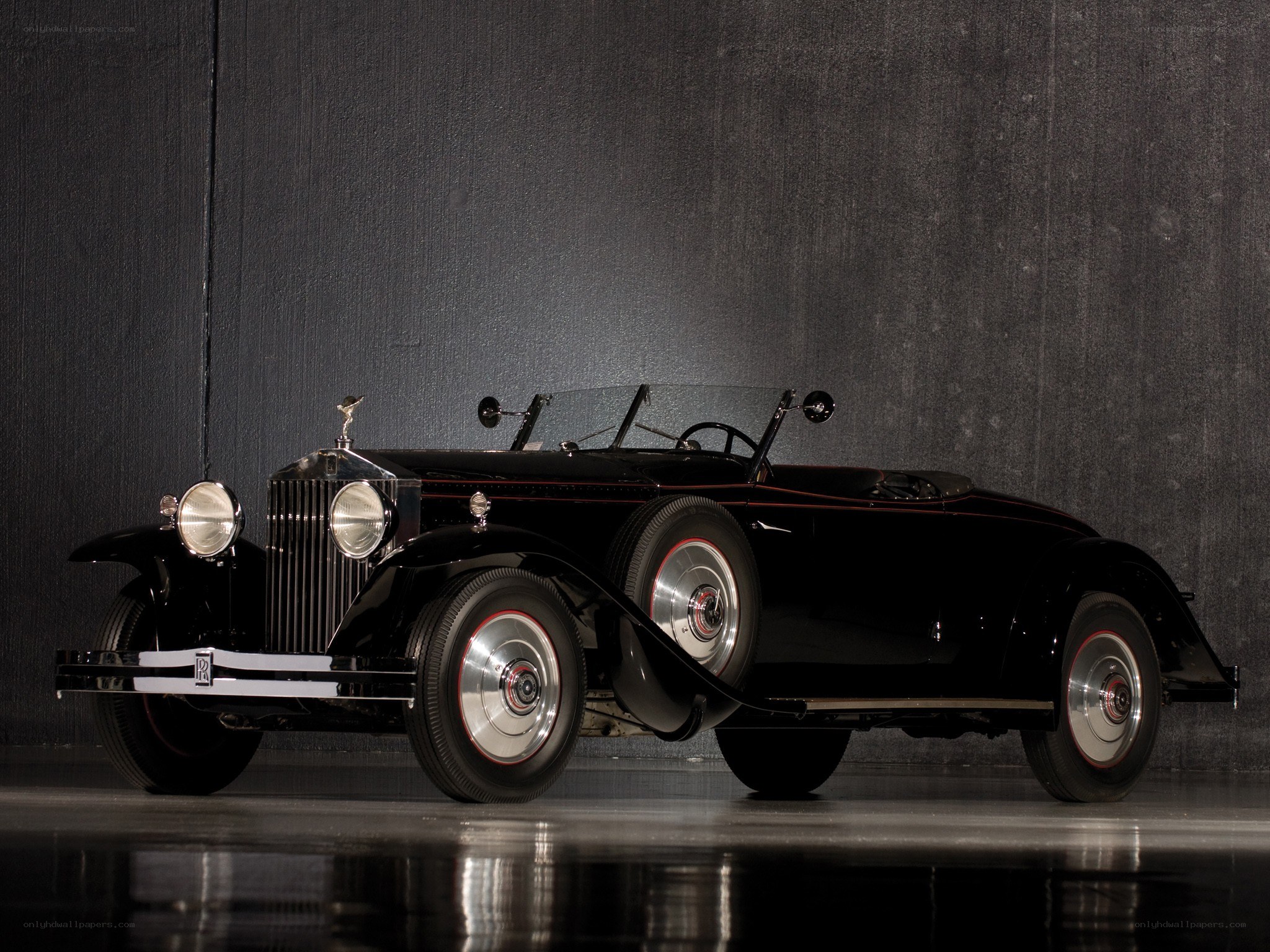 Black vintage Rolls-Royce car