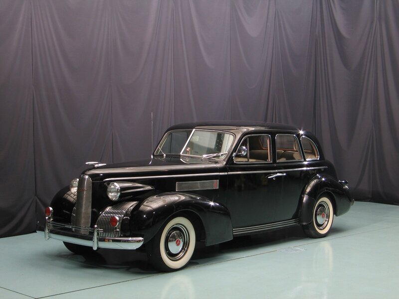 Black vintage sedan car