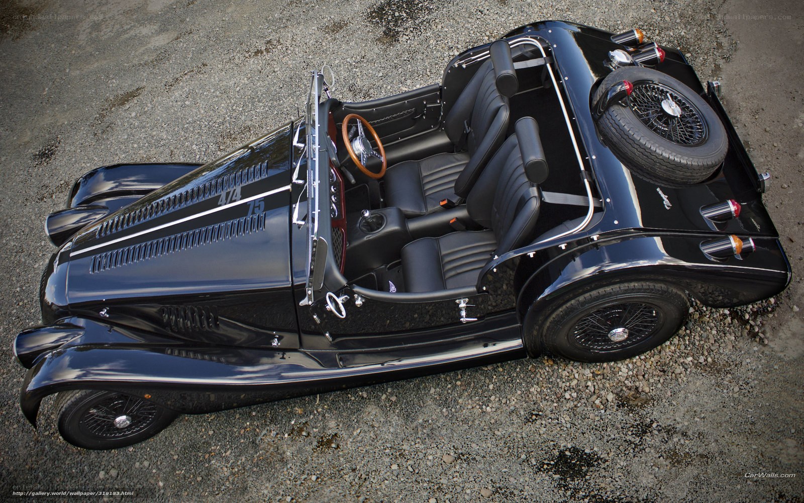 Black vintage sports car