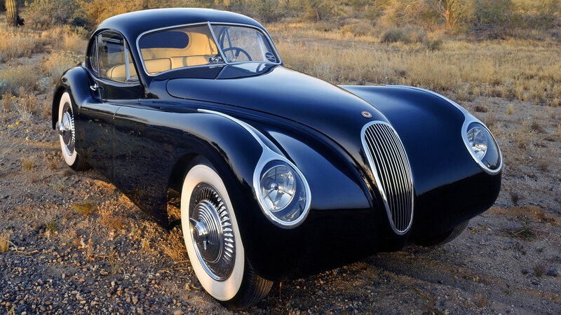 Black vintage sports car