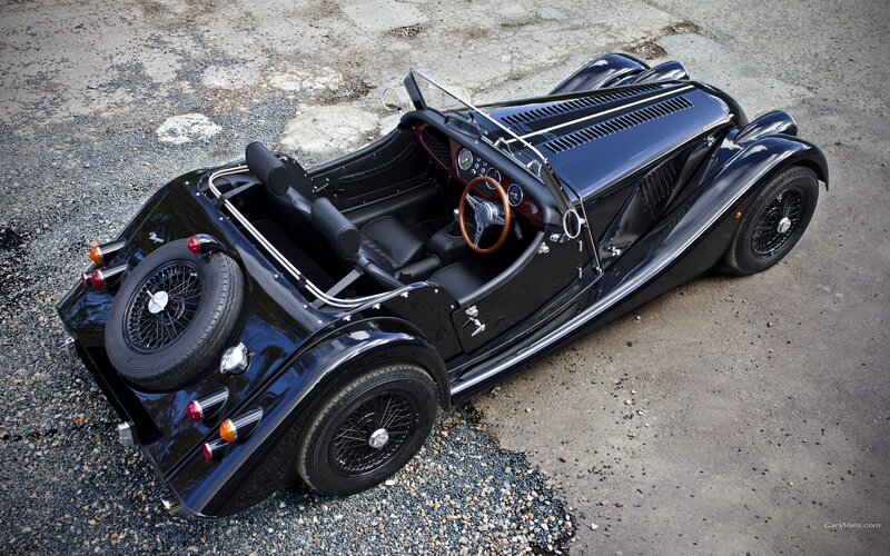 black vintage sports car