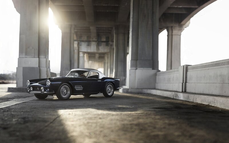 Black Vintage Sports Car — Dramatic, Afternoon