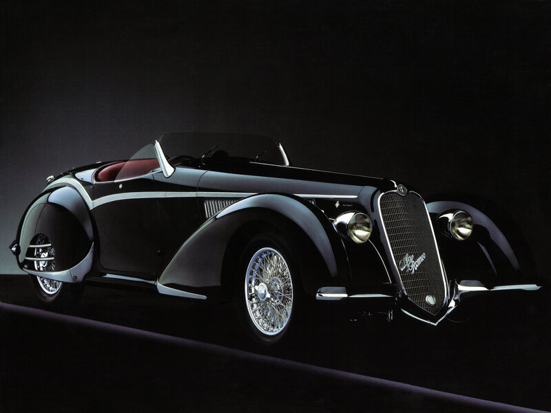 Black Vintage Sports Car — Dramatic, Photograph