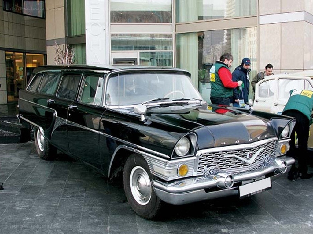 Black vintage station wagon