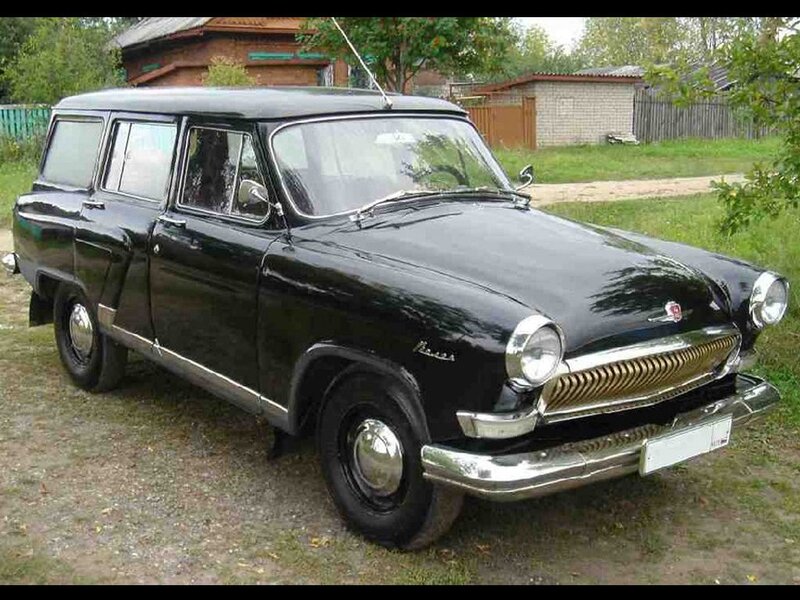 Black vintage station wagon