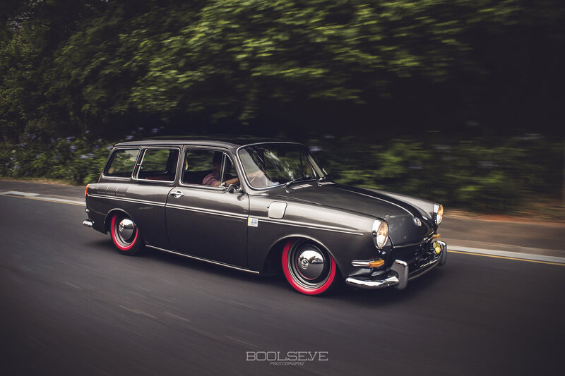 Black Vintage Station Wagon — Gray