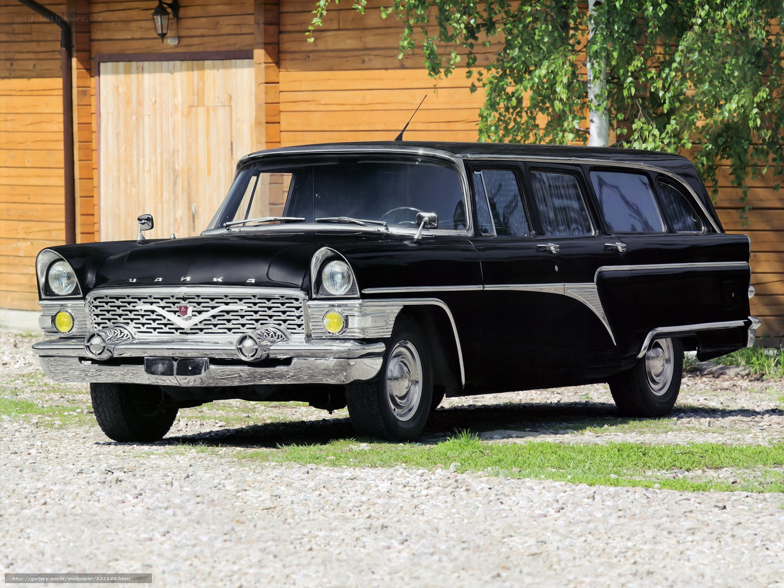 Black vintage station wagon