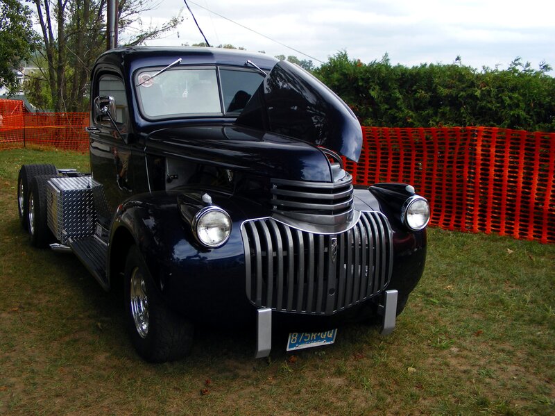 Black Vintage Truck — Calm, Afternoon