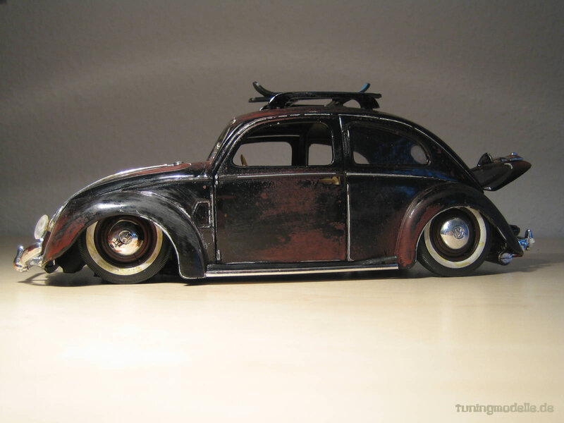 black vintage volkswagen beetle