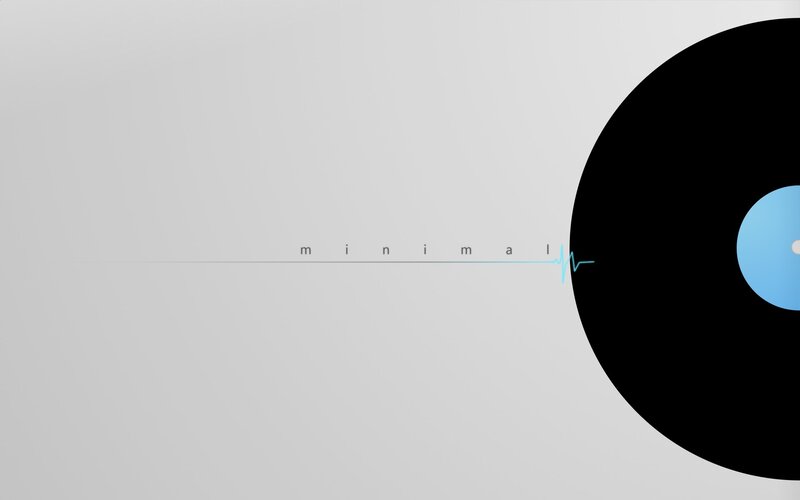 Black Vinyl Record — Gray