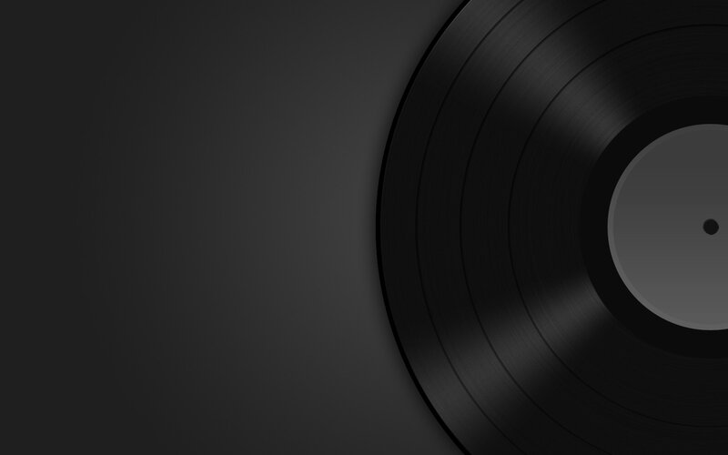 Black Vinyl Record — Minimalist