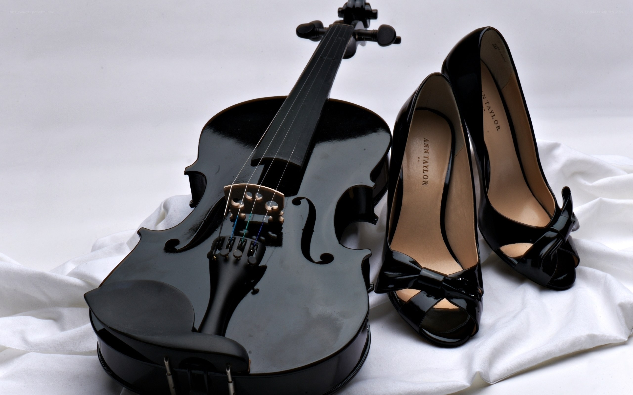 Black violin and shoes