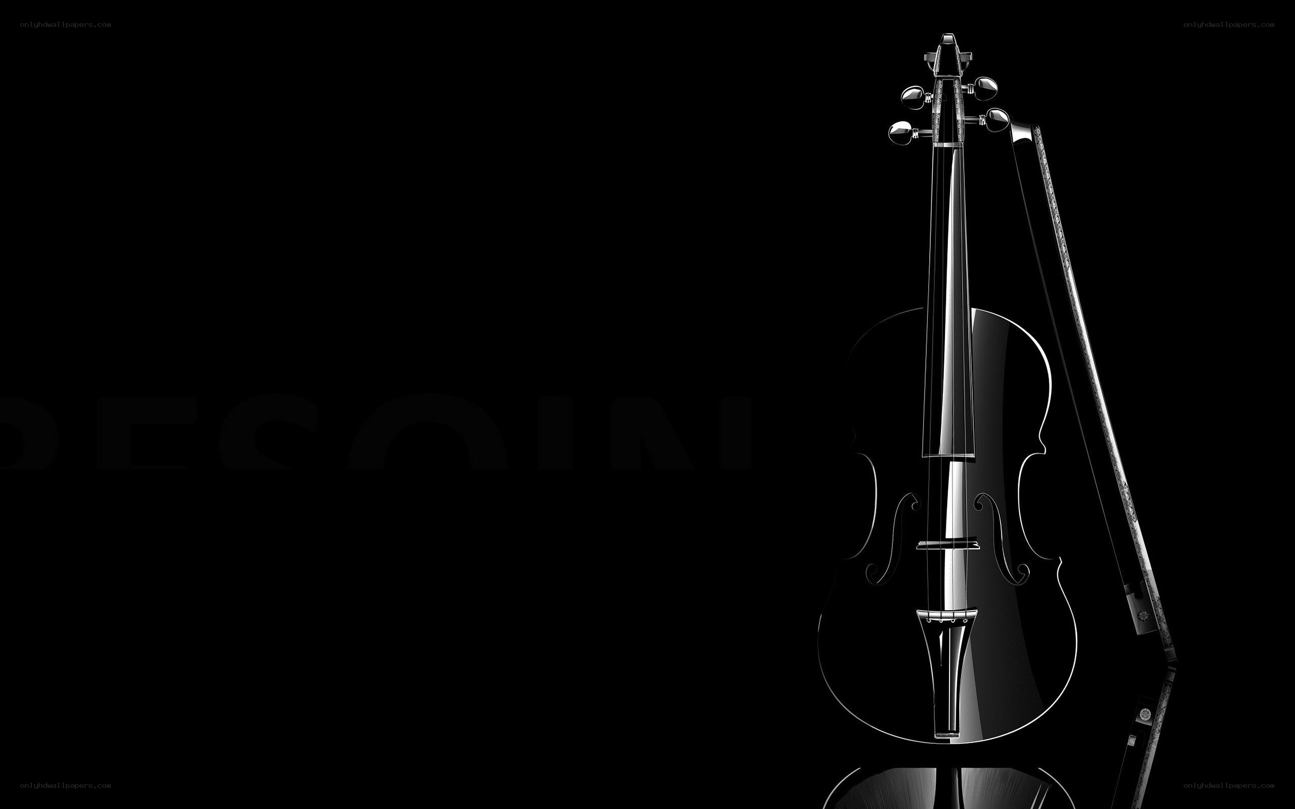 black violin with bow