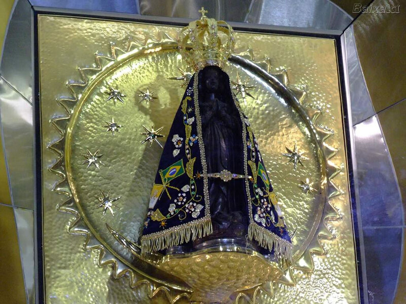 Black Virgin Mary Statue — Gold
