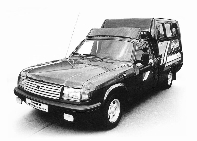 black volga pickup truck