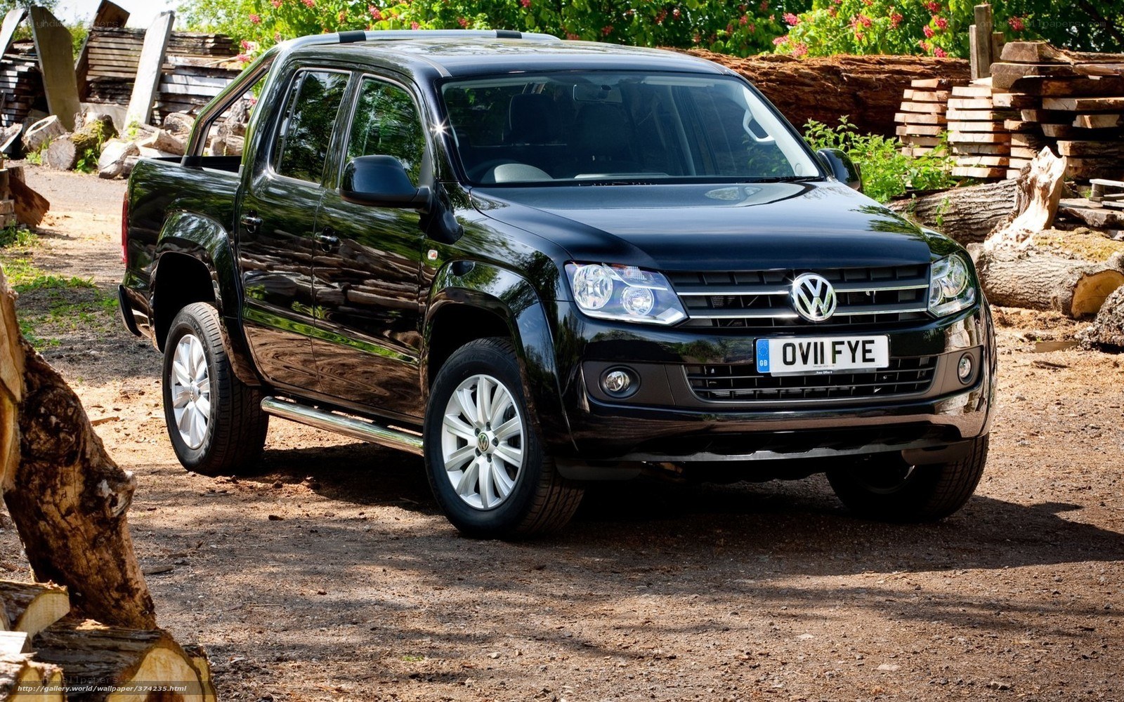Black Volkswagen Amarok pickup