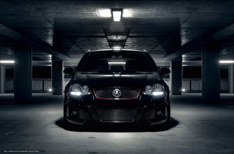 Black Volkswagen Car — Dramatic
