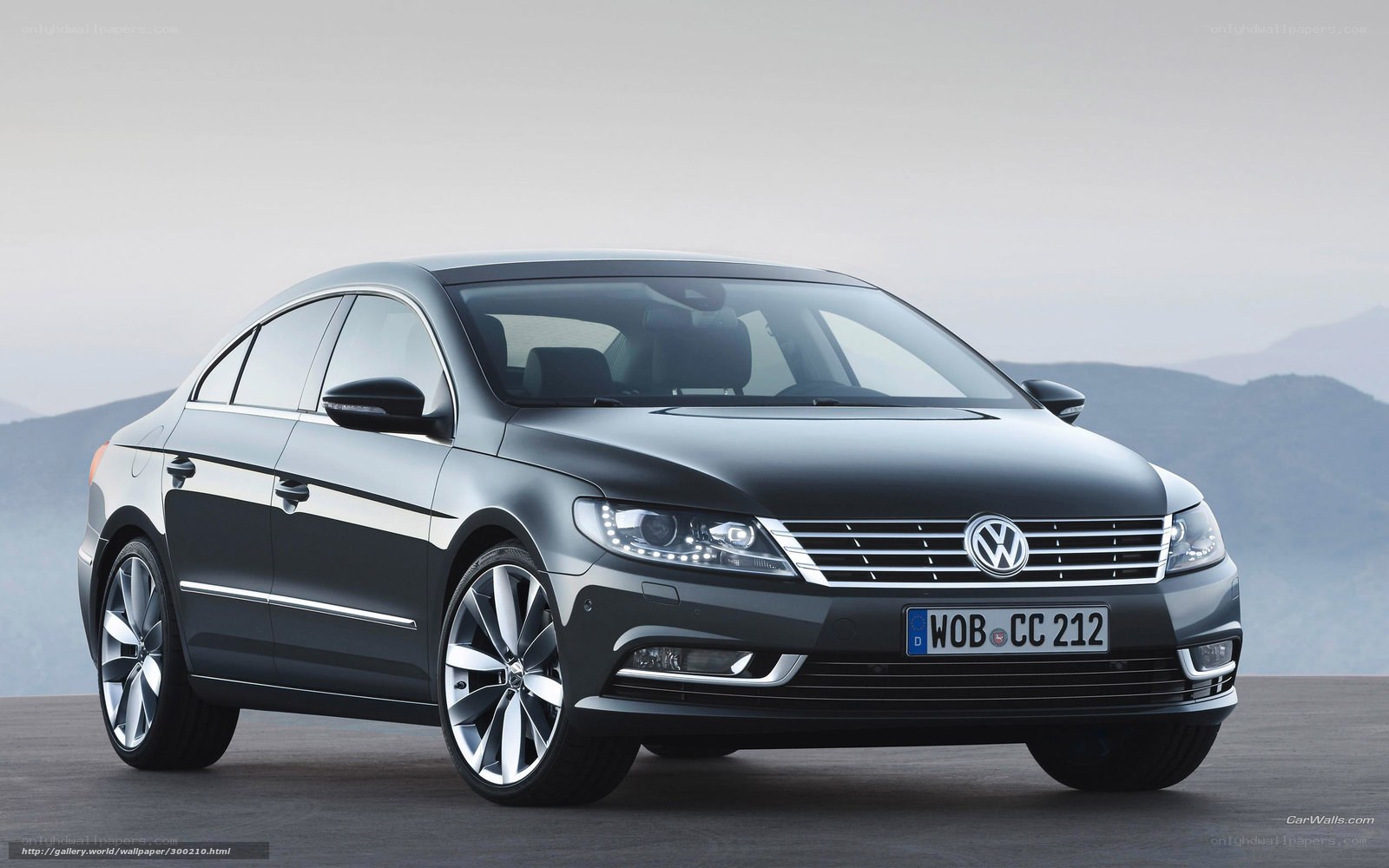 Black Volkswagen CC sedan