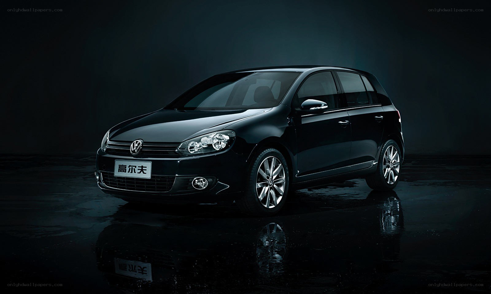 Black Volkswagen Golf car