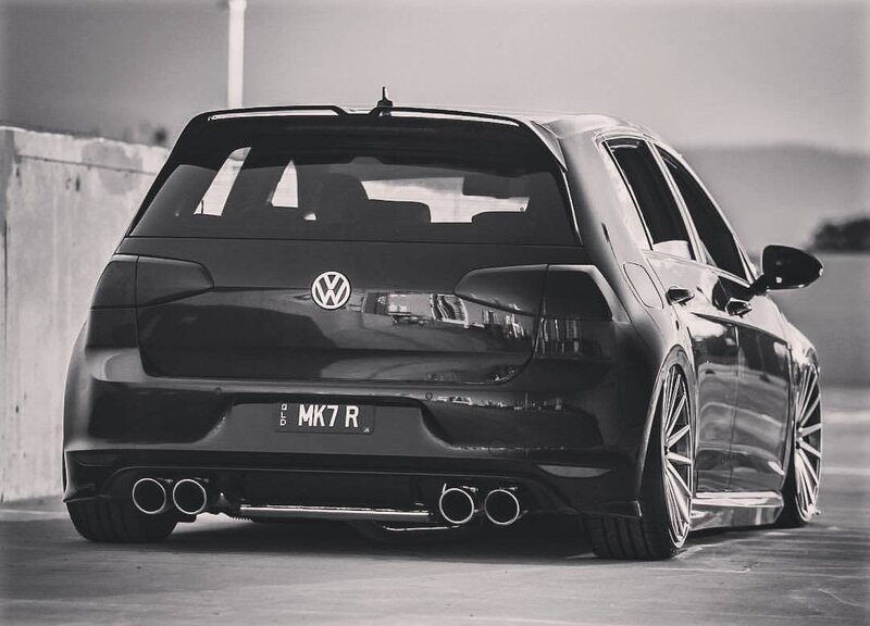 Black Volkswagen Golf — Dramatic, Photograph, Car, Exhaust