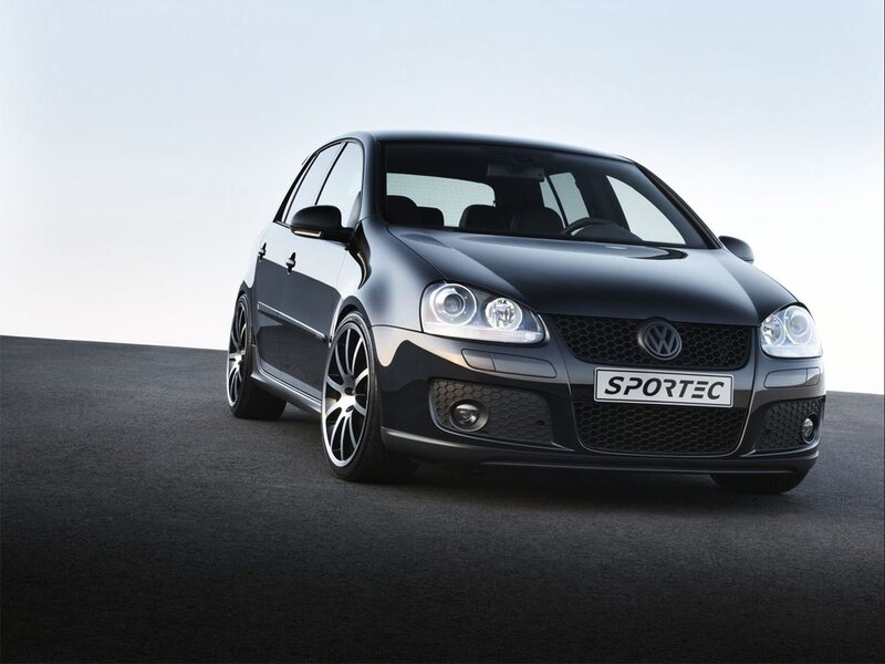Black Volkswagen Golf — Dramatic, Photograph