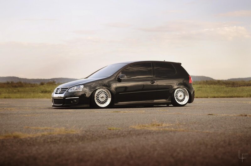 black volkswagen golf gti