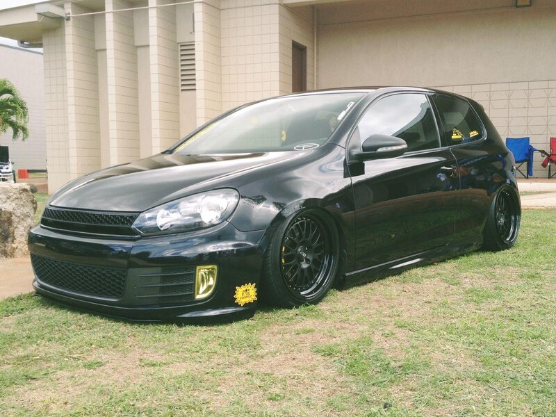 black volkswagen golf gti