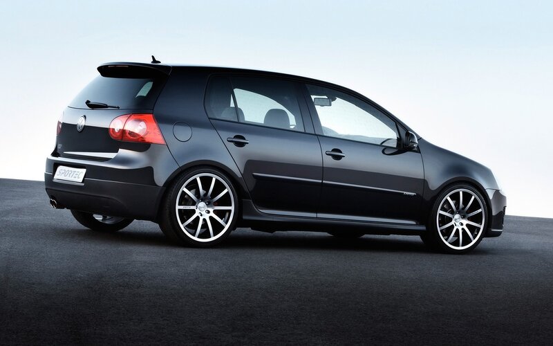 black volkswagen golf gti