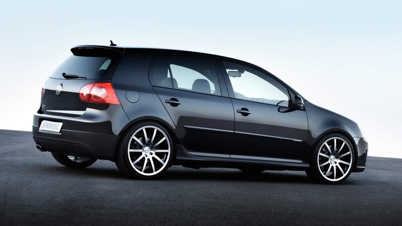 black volkswagen golf gti