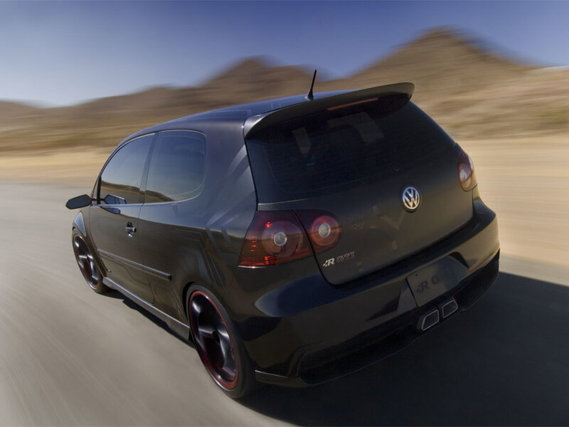 black volkswagen golf r gti
