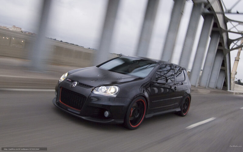black volkswagen golf r32
