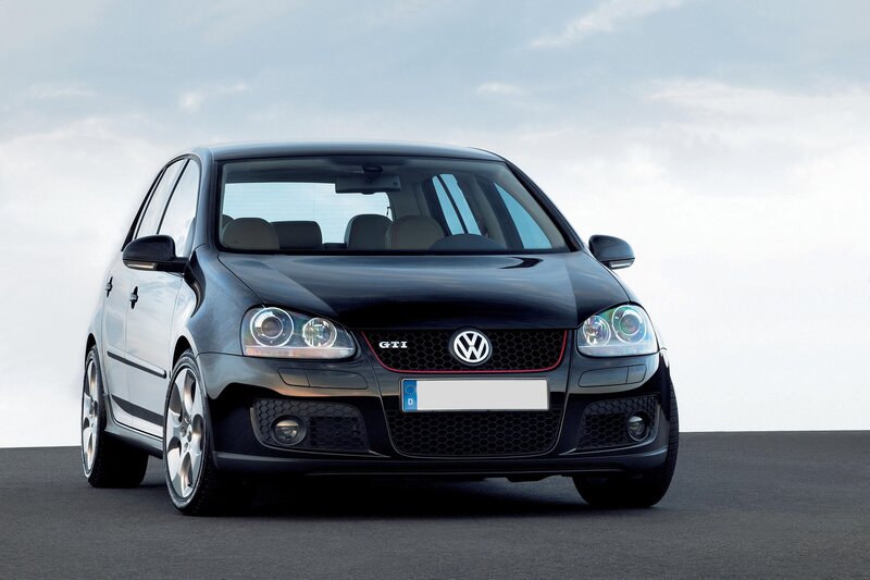 Black Volkswagen GTI car