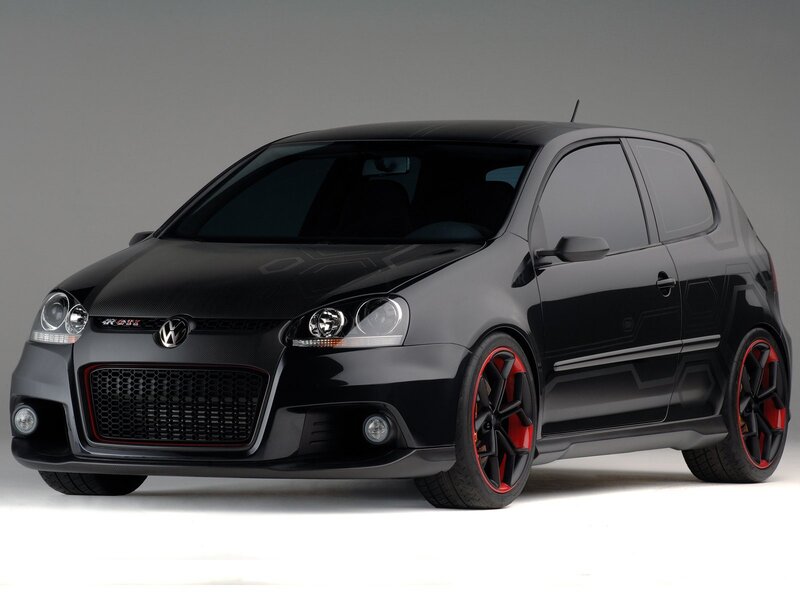 Black Volkswagen GTI car