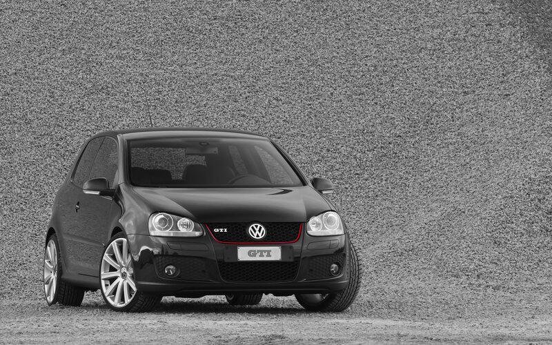 Black Volkswagen GTI car