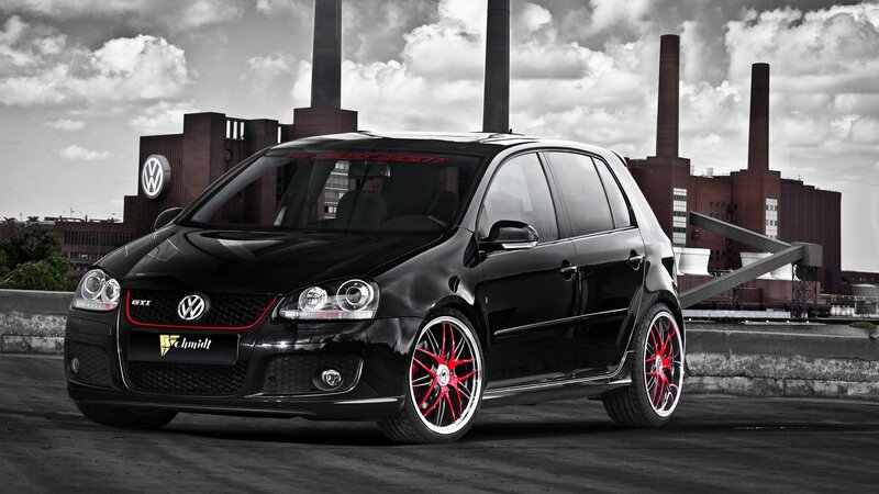 Black Volkswagen GTI car