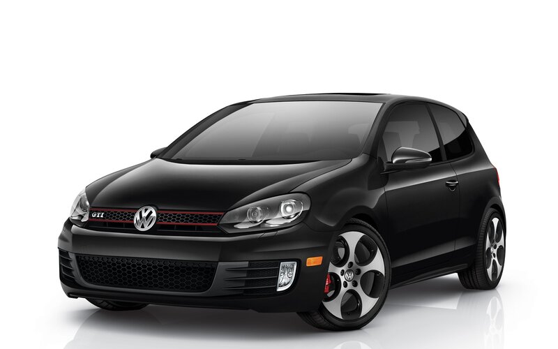 Black Volkswagen GTI car