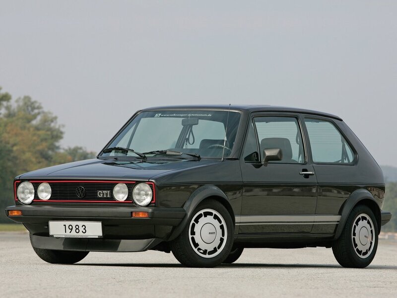 Black Volkswagen GTI from 1983