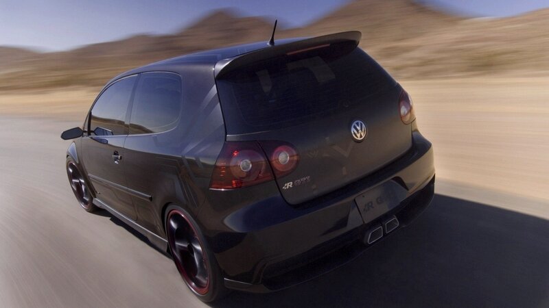 black volkswagen gti in motion