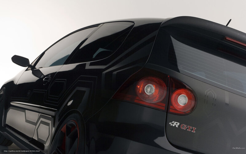 black volkswagen gti rear view
