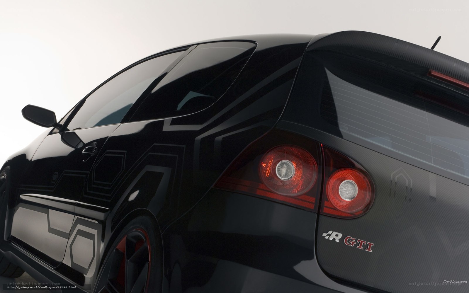 black volkswagen gti rear view