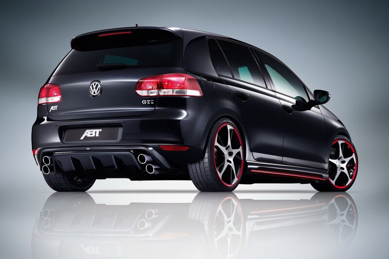 black volkswagen gti with abt tuning
