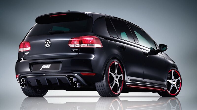 black volkswagen gti with abt tuning