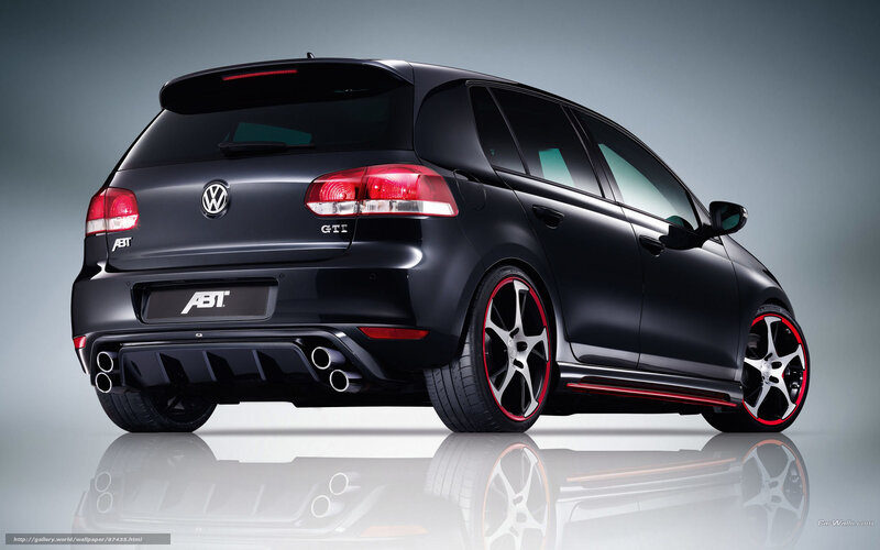 black volkswagen gti with abt tuning
