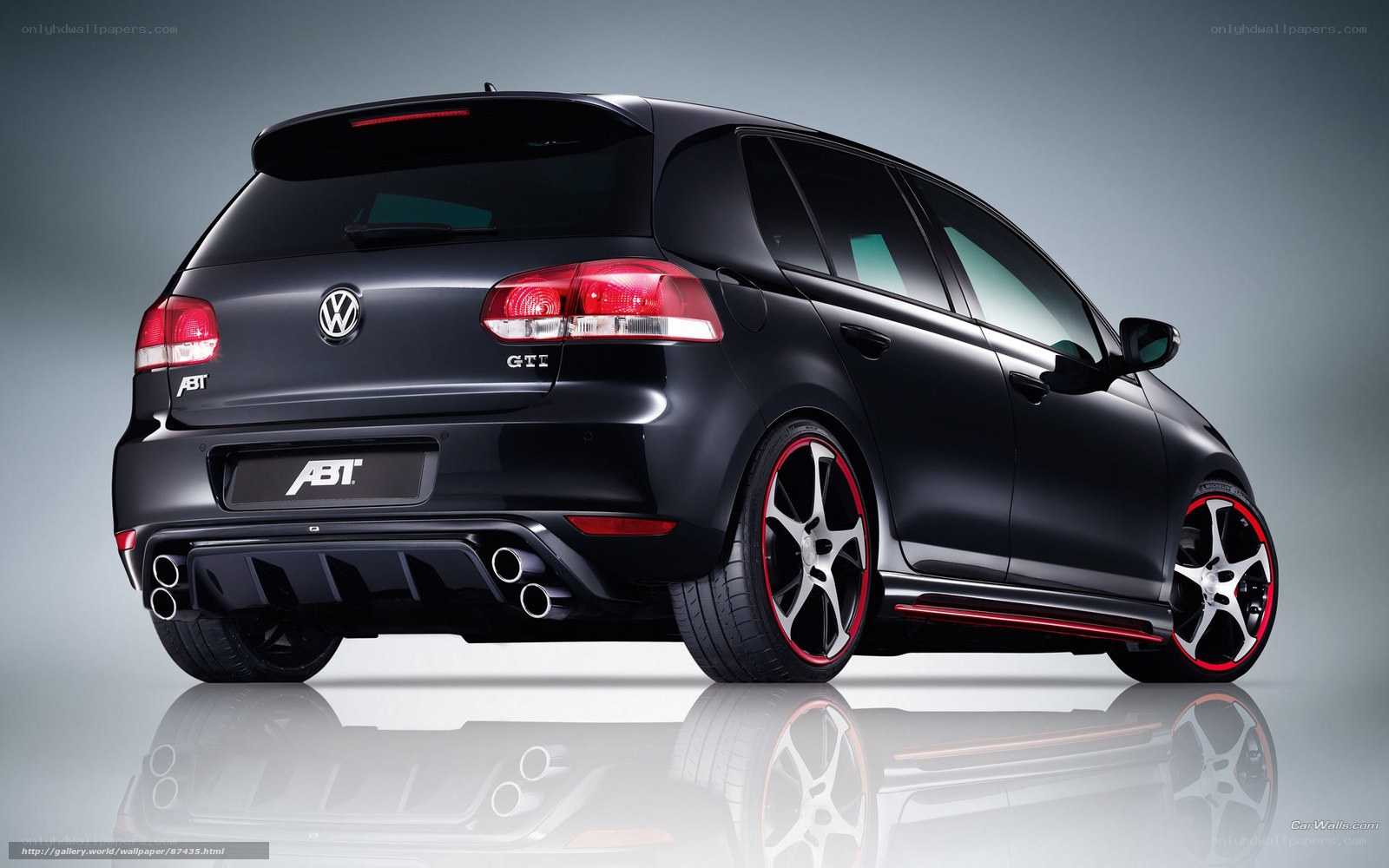black volkswagen gti with abt tuning