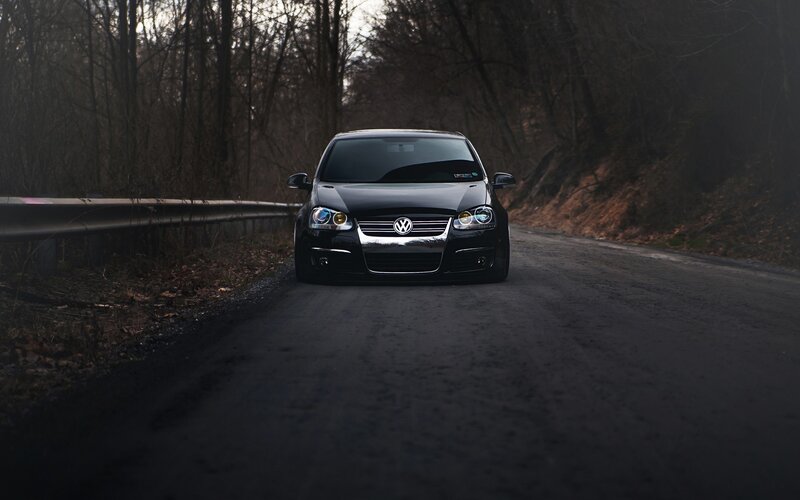 Black Volkswagen on Road