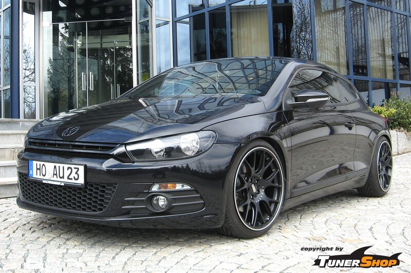 black volkswagen scirocco