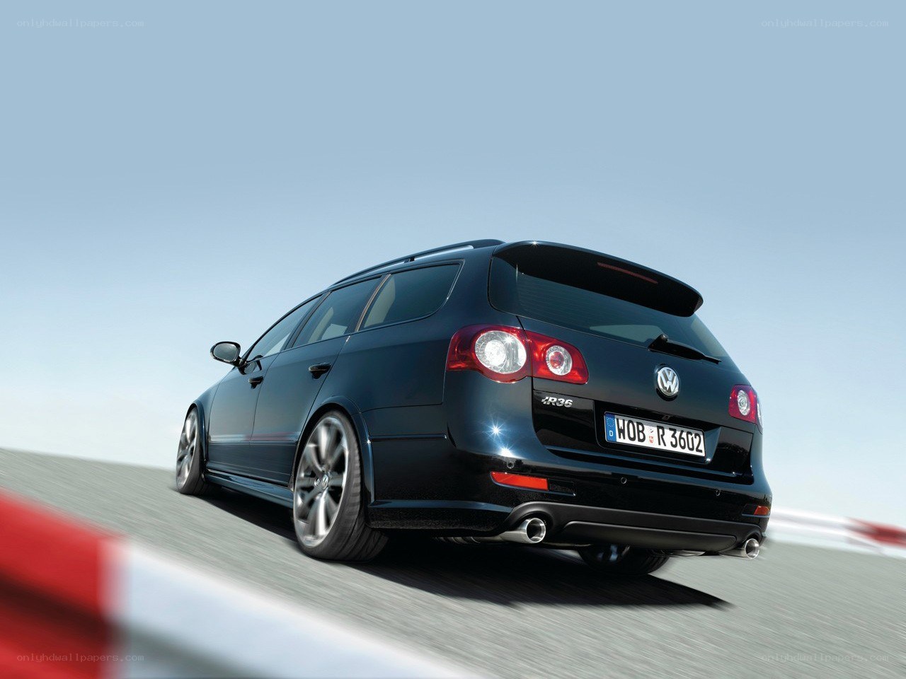 Black Volkswagen station wagon