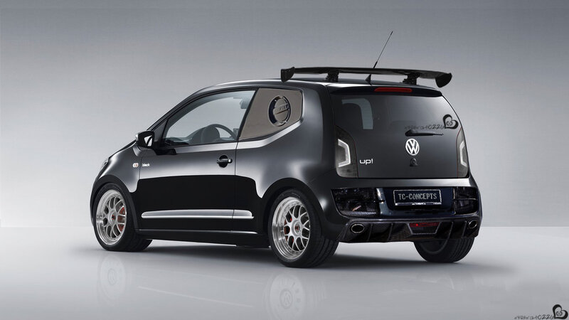Black Volkswagen Up Car