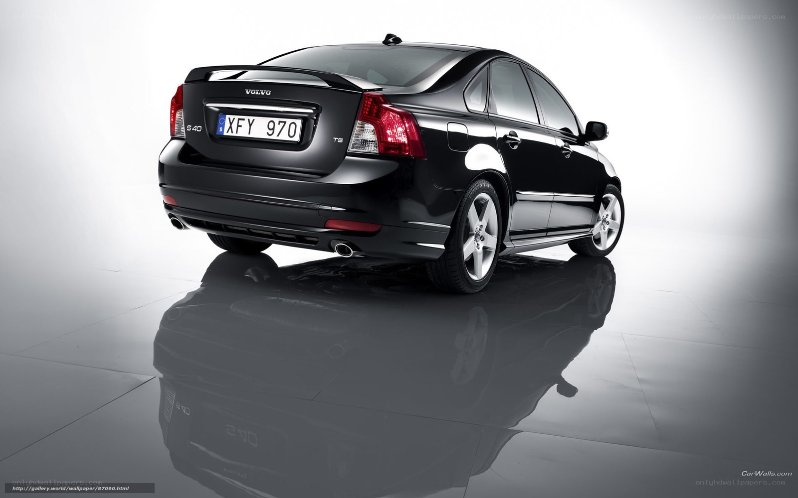 Black Volvo S40 sedan