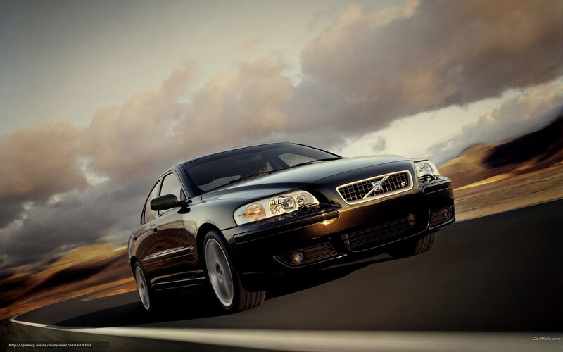 Black Volvo S60 in motion